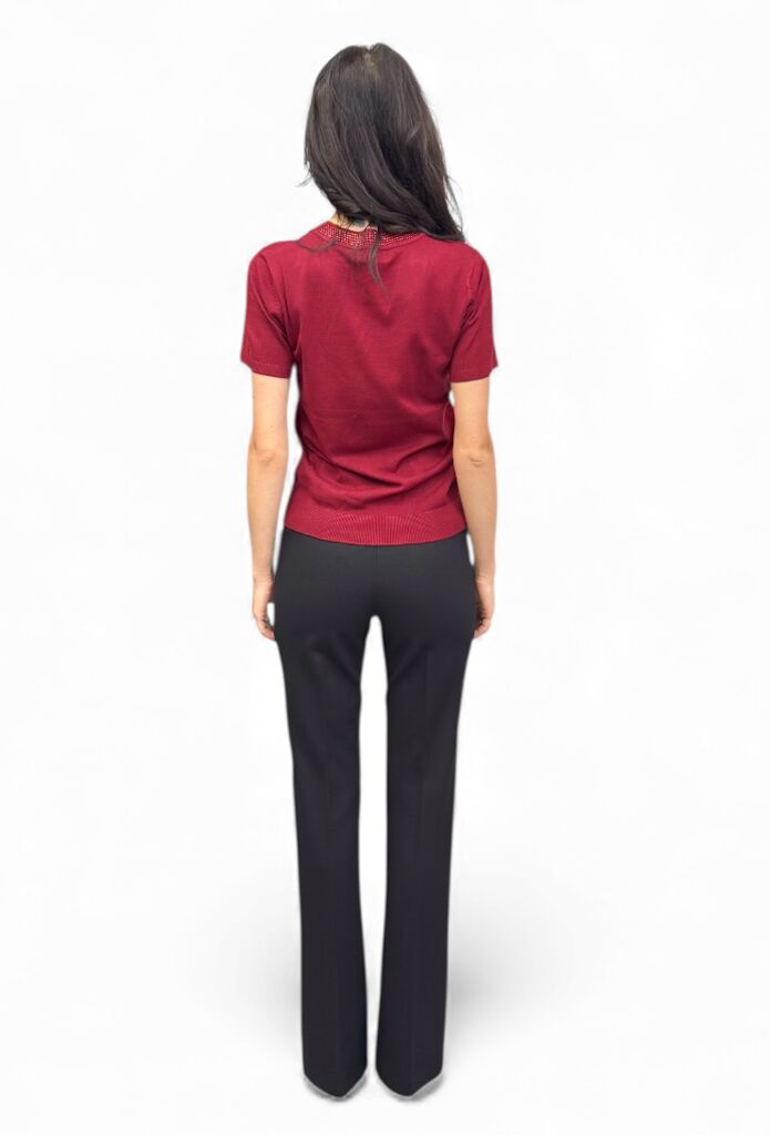 BORDOWY SWETER Z CEKINAMI ARTIGLI ACMA002824 - obrazek 4