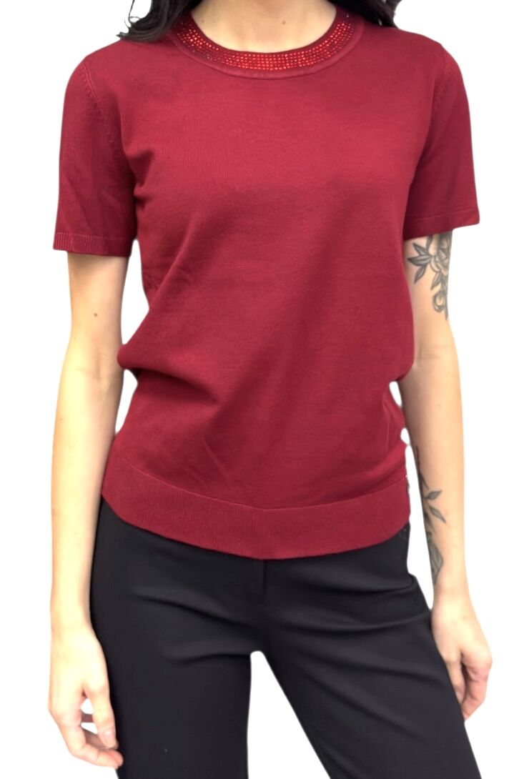 BORDOWY SWETER Z CEKINAMI ARTIGLI ACMA002824 - obrazek 2