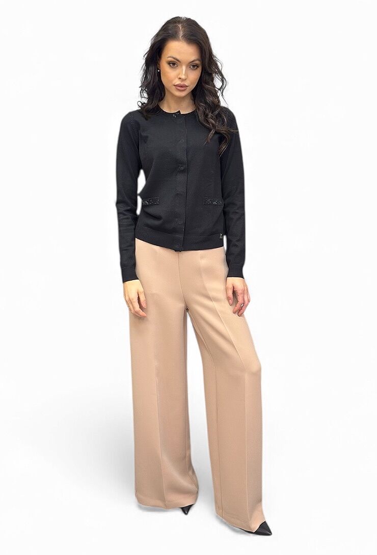 Czarny sweter kardigan zapinany na napy Artigli ACMA002875