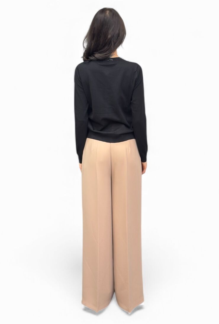 Czarny sweter kardigan zapinany na napy Artigli ACMA002875 - obrazek 3