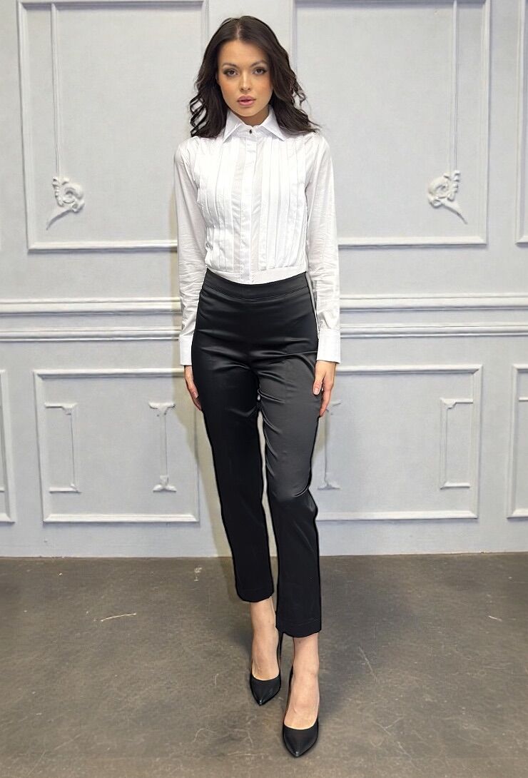 Czarne dopasowanie spodnie z materiału Siste's 03S8500T61