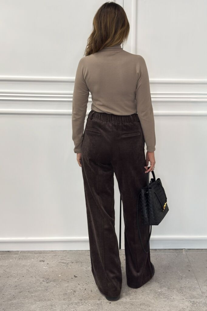 Beżowy sweter z golfem i długim rękawem Kontatto 3M0824CN - obrazek 4