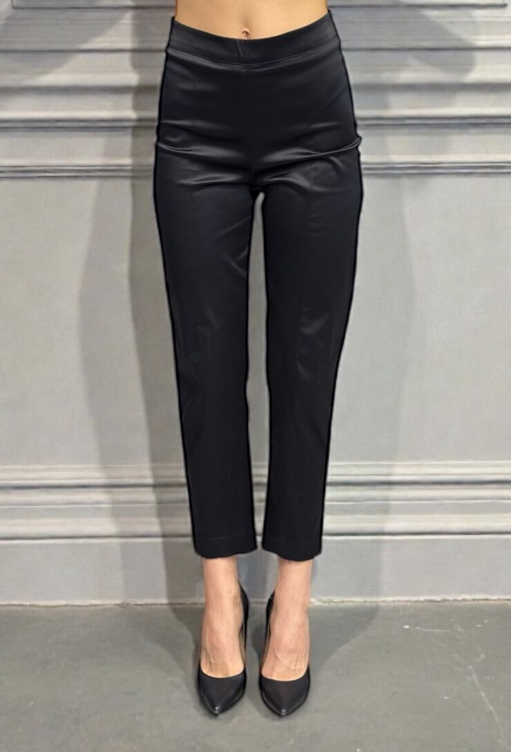 Czarne dopasowanie spodnie z materiału Siste's 03S8500T61 - obrazek 2